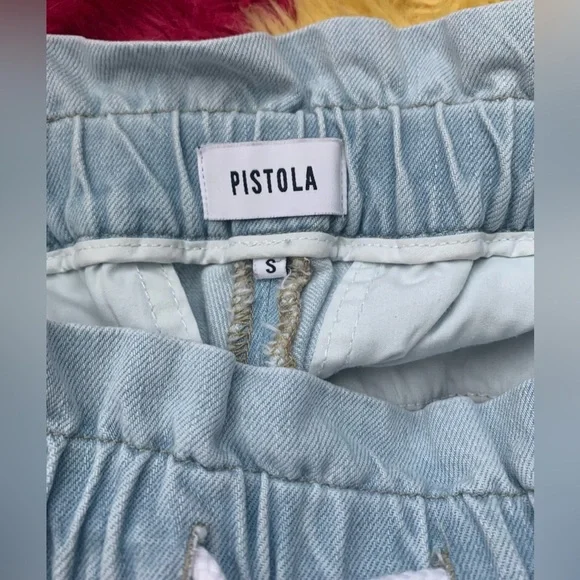 Excellent Condition, Pistola "Cam Paperbag Pants" in Light Wash, Size Small - Picture 10 of 11